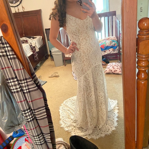 Lulus lace white dress - Picture 2 of 3